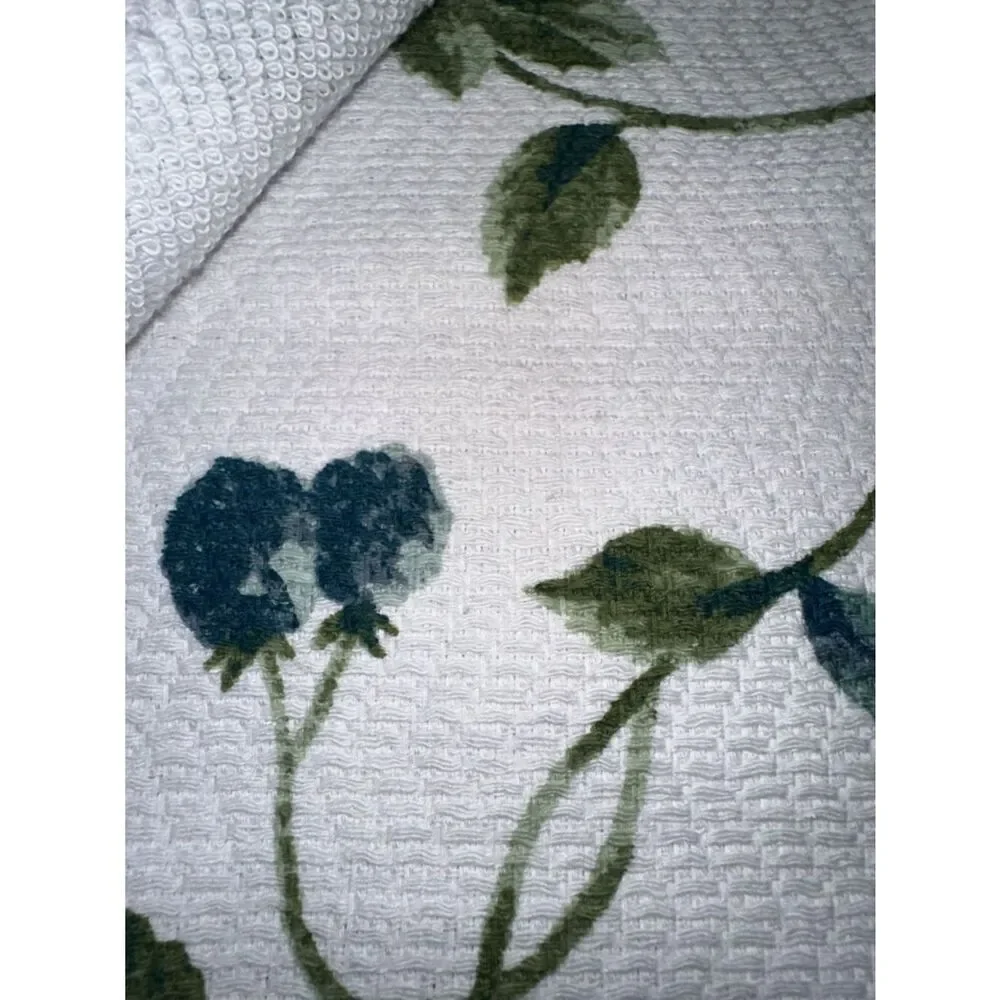 LRL White Red Blue Green Berry Print Terrycloth Cotton Dish Tea Kitchen Towels